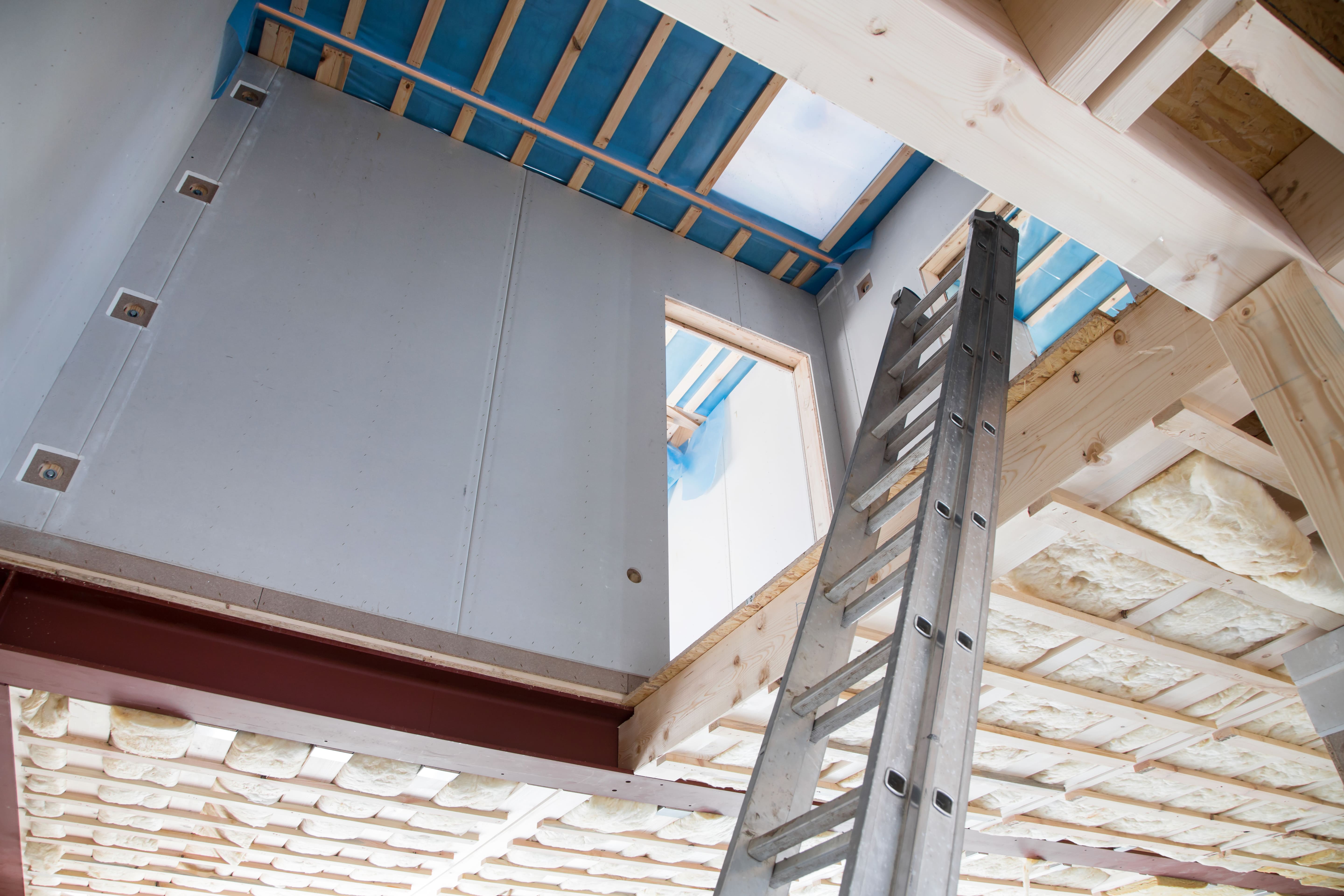 Ladder in a building